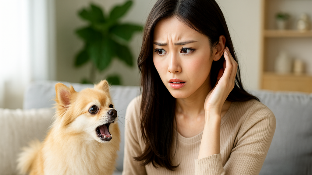 インターホンに吠えている犬に困っている飼い主