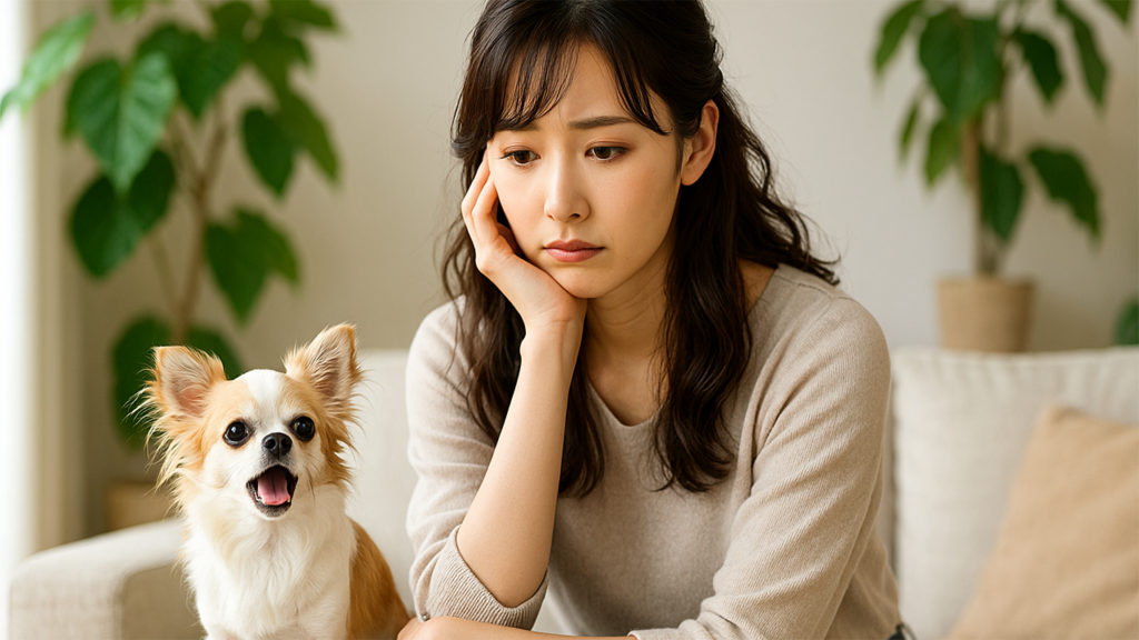 鳴き止まない犬と飼い主