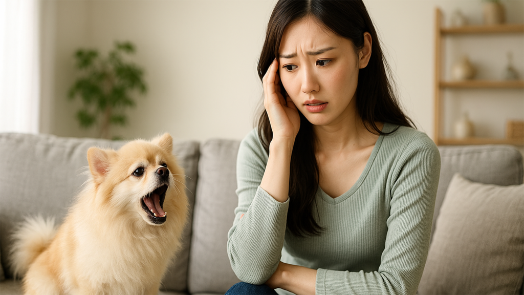 吠える犬に困っている飼い主