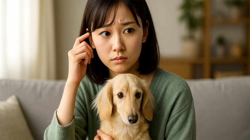 不安そうな飼い主