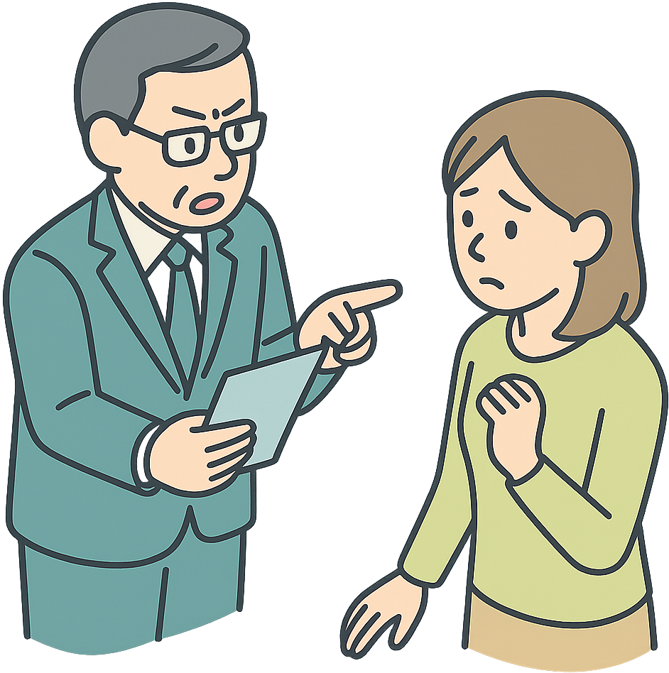 職員から指導を受けている飼い主の女性