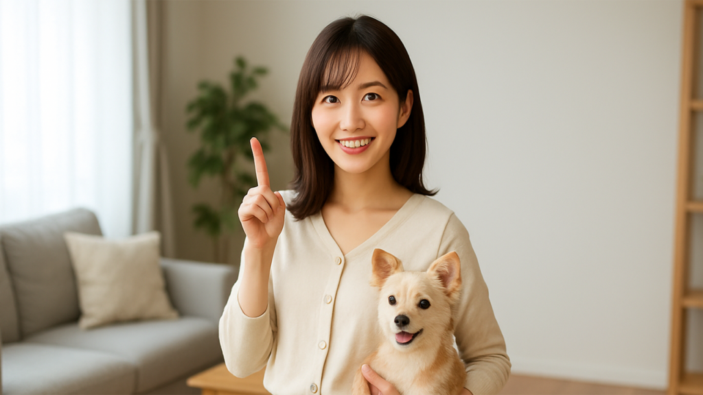 対策を紹介する飼い主の女性