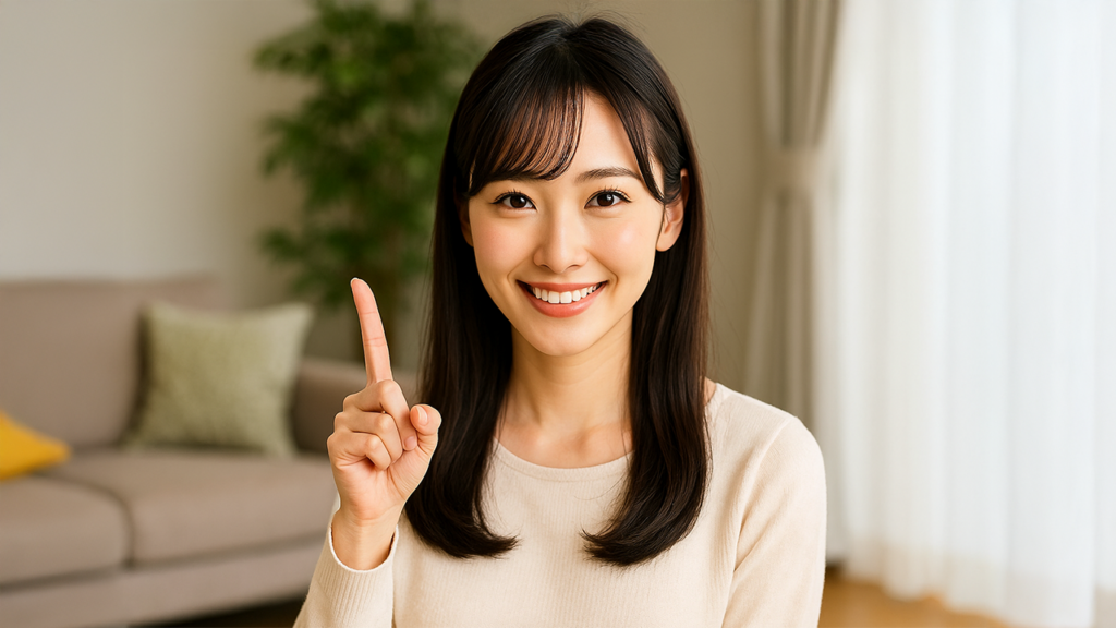 対応について説明する笑顔の女性