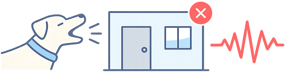 建物で減衰しても響く鳴き声