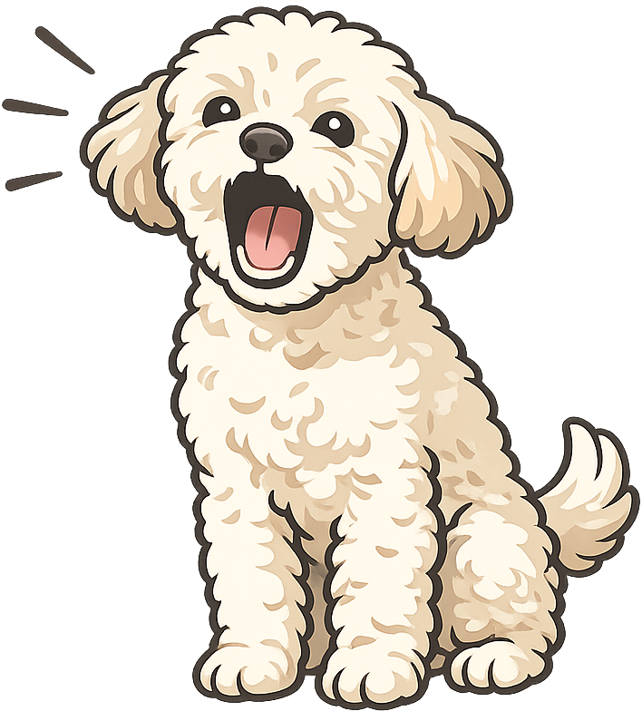 吠えている小型犬